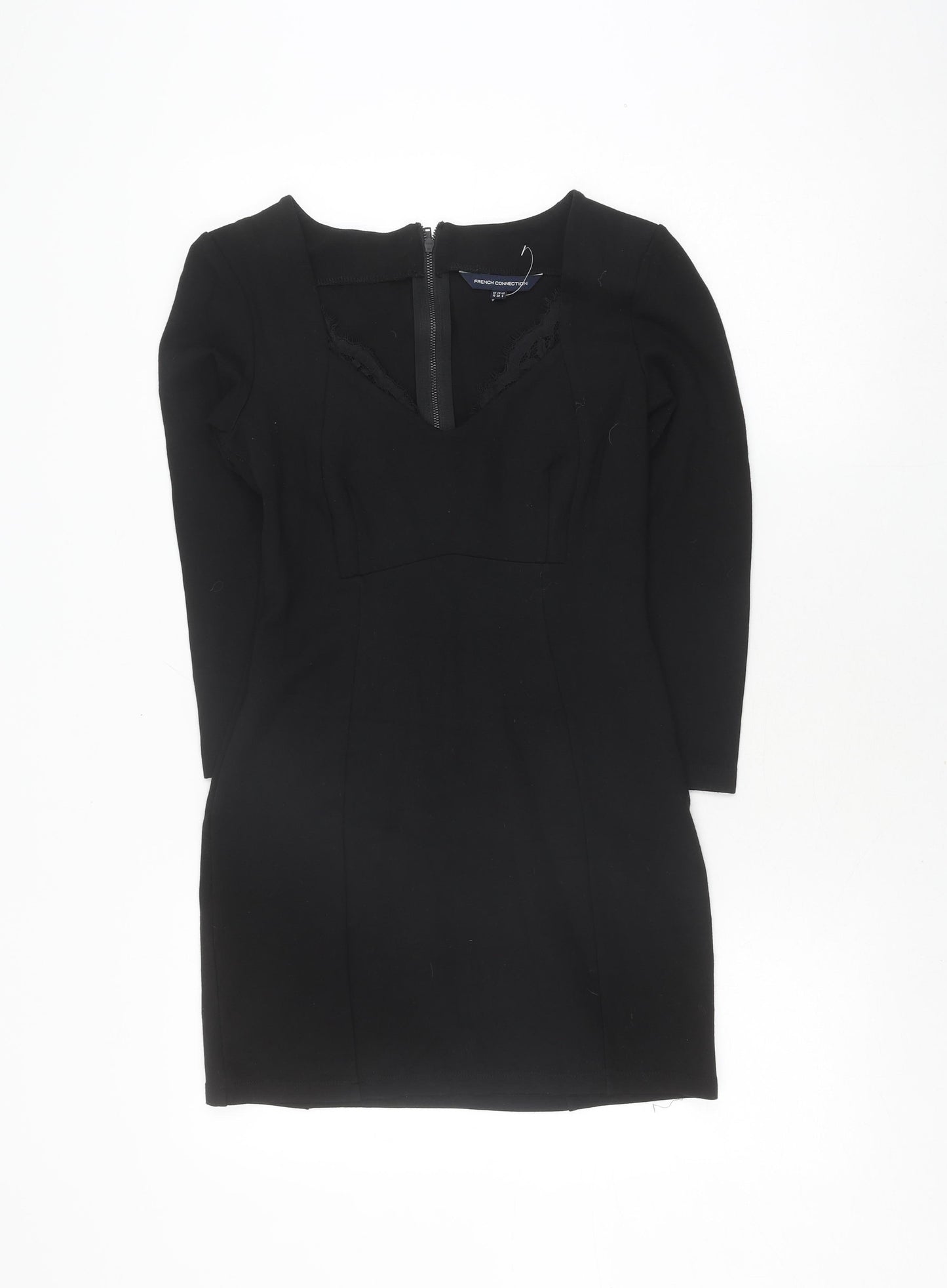 French Connection Women's Black Knit Dress, Size 10