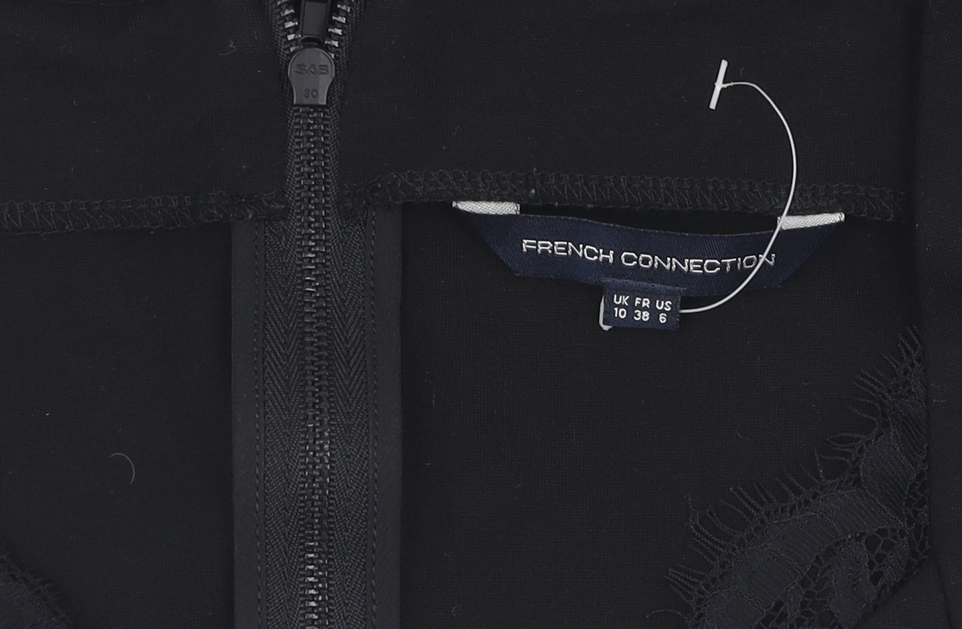 French Connection Women's Black Knit Dress, Size 10