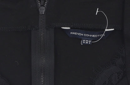 French Connection Women's Black Knit Dress, Size 10