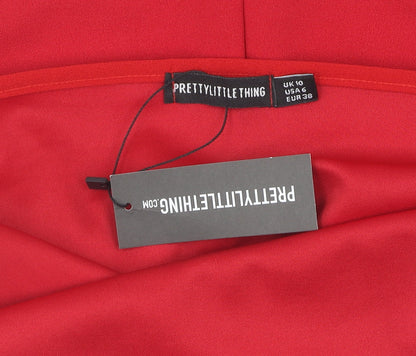 PrettyLittleThing Women's Red Sleeveless Playsuit