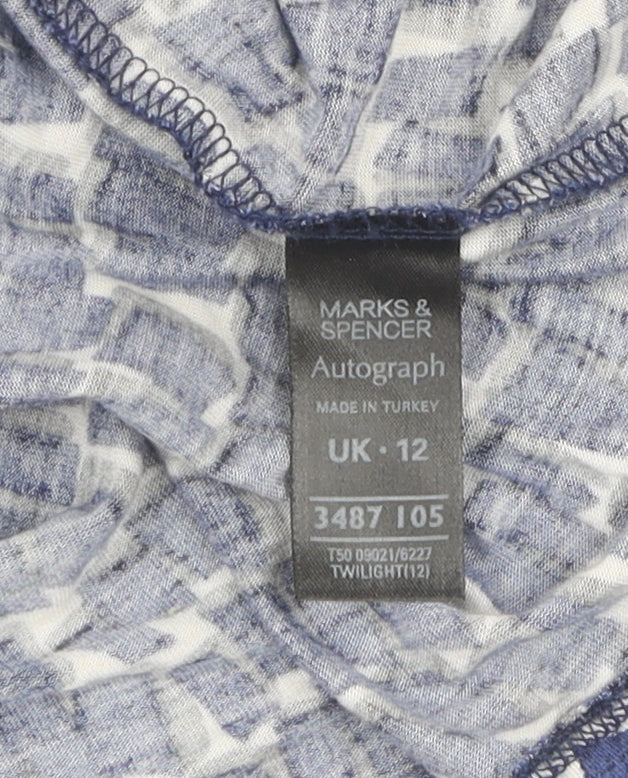 Womens UK Size 12 Marks and Spencer Multicoloured Basic T-Shirt