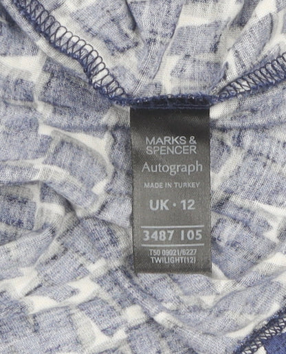 Womens UK Size 12 Marks and Spencer Multicoloured Basic T-Shirt