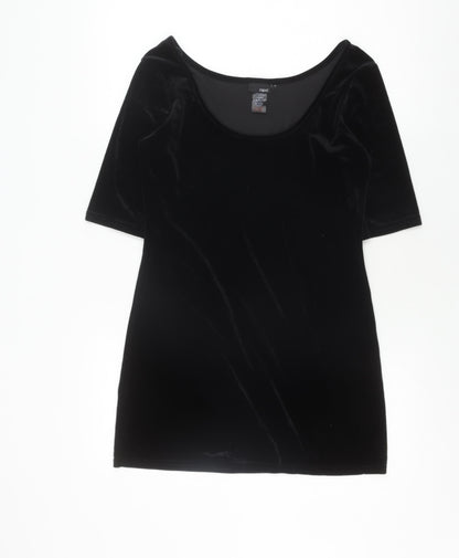 Next Women's Black Dress Size 12 Velvet Stylish