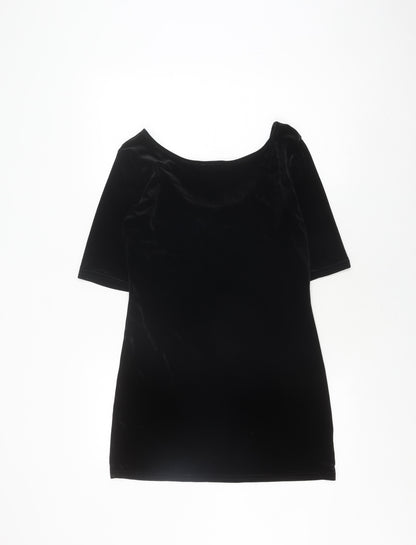 Next Women's Black Dress Size 12 Velvet Stylish