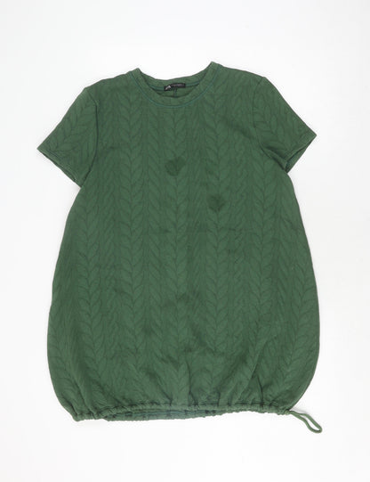 Womens UK Size 12 Zara Green Basic T-Shirt