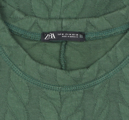 Womens UK Size 12 Zara Green Basic T-Shirt