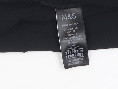 Marks and Spencer Women's Black Belted Dress Size 8