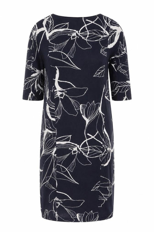 RJR John Rocha Women's Blue Floral Shift Dress Size 10