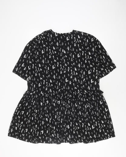 ASOS Women's Black Bodycon Dress, Size 10, Ruched Strapless
