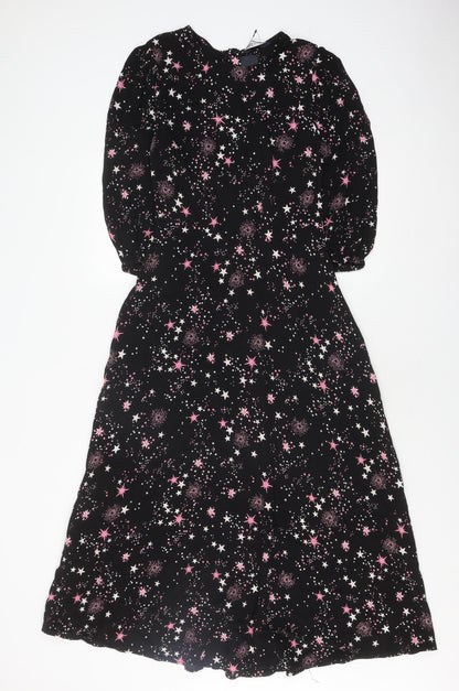 Marks and Spencer Women's Black Knee Length Dress - Size 6