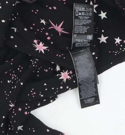 Marks and Spencer Women's Black Knee Length Dress - Size 6