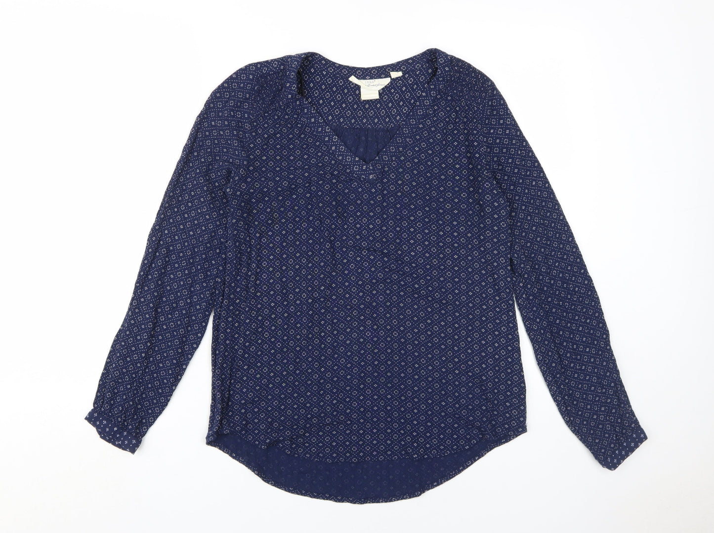 Womens UK Size 8 H&M Blue Basic Blouse
