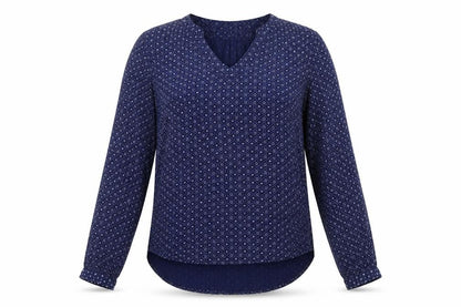 Womens UK Size 8 H&M Blue Basic Blouse