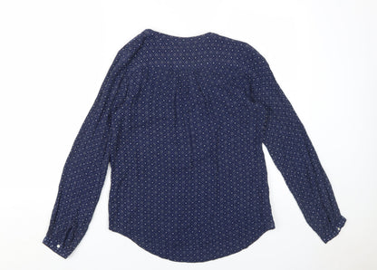 Womens UK Size 8 H&M Blue Basic Blouse