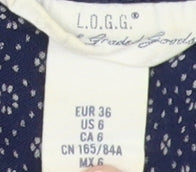 Womens UK Size 8 H&M Blue Basic Blouse