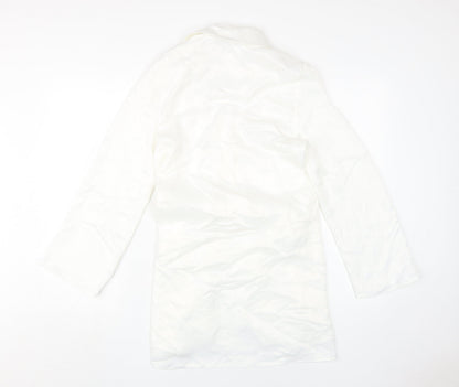Zara Women White Shirt Dress S Lightweight Casual