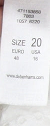 Womens UK Size 20 Debenhams Ivory  Blouse