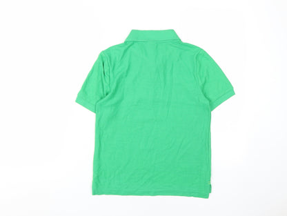 Slazenger Boys Green Polo Shirt, Size 9-10, Logo Accent