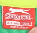 Slazenger Boys Green Polo Shirt, Size 9-10, Logo Accent