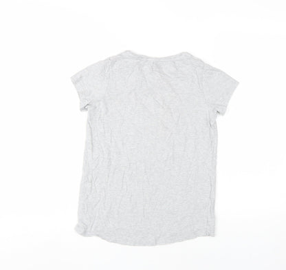 Next Girls Grey Emoji Sequin T-Shirt 12 Years