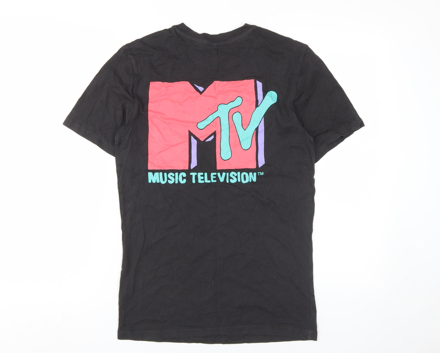 Unisex Adults UK Size XS H&M Black Basic T-Shirt