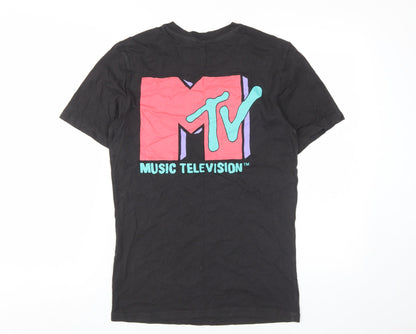 Unisex Adults UK Size XS H&M Black Basic T-Shirt