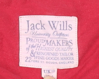 Jack Wills Women's Red Cotton T-Shirt, UK 10, Casual