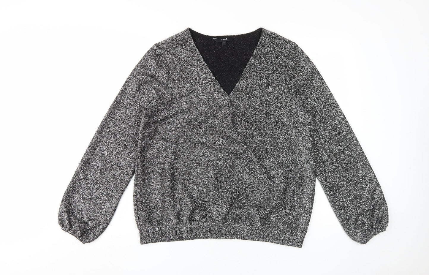 Womens UK Size L NEXT Grey Basic Blouse