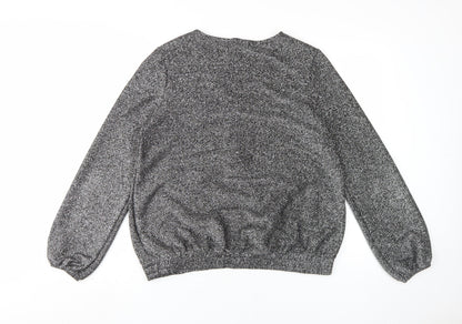 Womens UK Size L NEXT Grey Basic Blouse