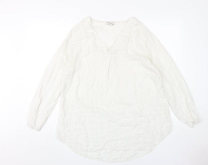Womens UK Size S Apricot White  Blouse