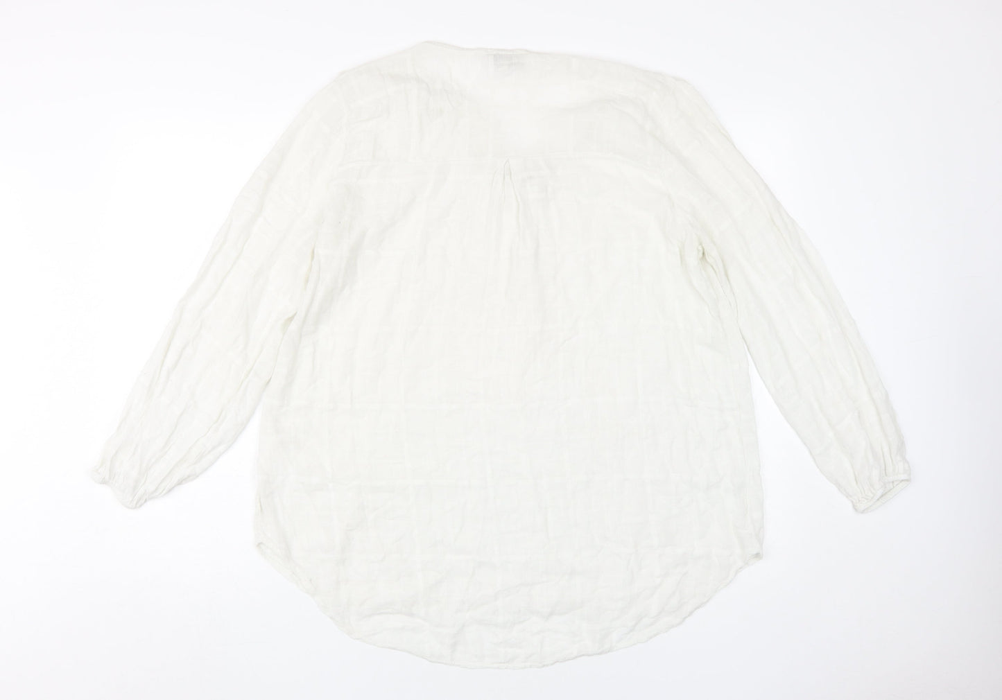Womens UK Size S Apricot White  Blouse