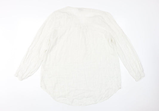 Womens UK Size S Apricot White  Blouse
