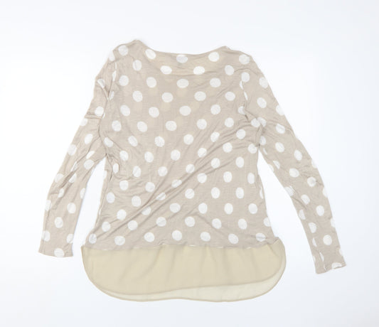 Womens UK Size 12 Phase Eight Beige Basic Blouse