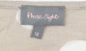 Womens UK Size 12 Phase Eight Beige Basic Blouse