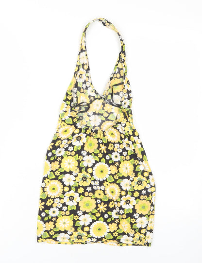 Motel Women's Floral Cotton Halter Dress XS