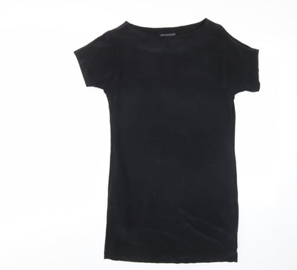 Armani Exchange Women's Black Silk Sheath Dress Size 2