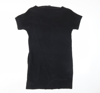 Armani Exchange Women's Black Silk Sheath Dress Size 2