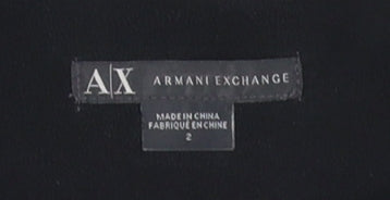 Armani Exchange Women's Black Silk Sheath Dress Size 2