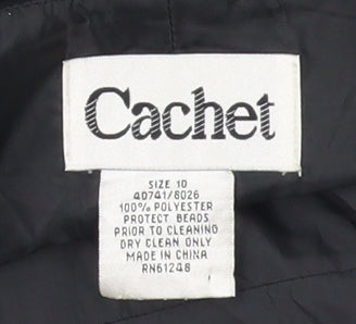 Cachet Women's Black Sleeveless Slip Dress Size 10
