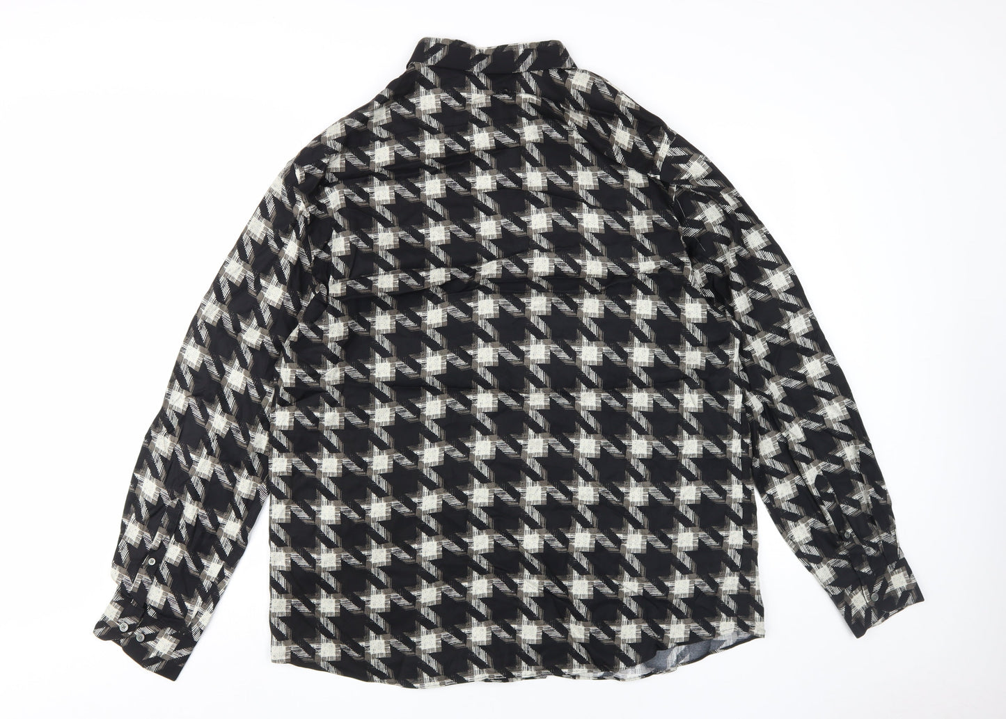 Womens UK Size XL Marks and Spencer Black Basic Button-Up