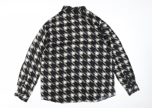 Womens UK Size XL Marks and Spencer Black Basic Button-Up
