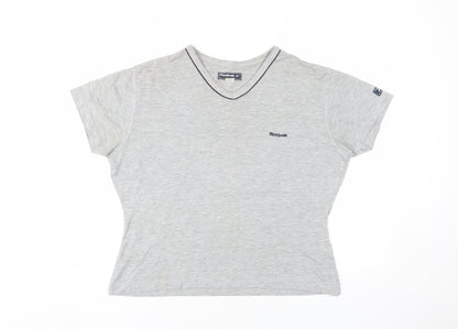 Womens UK Size M Reebok Grey Basic T-Shirt