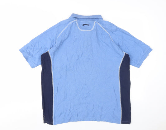 Slazenger Men's Blue Polo Shirt L