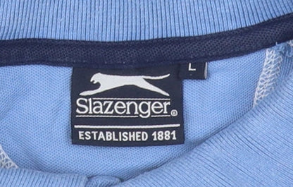 Slazenger Men's Blue Polo Shirt L