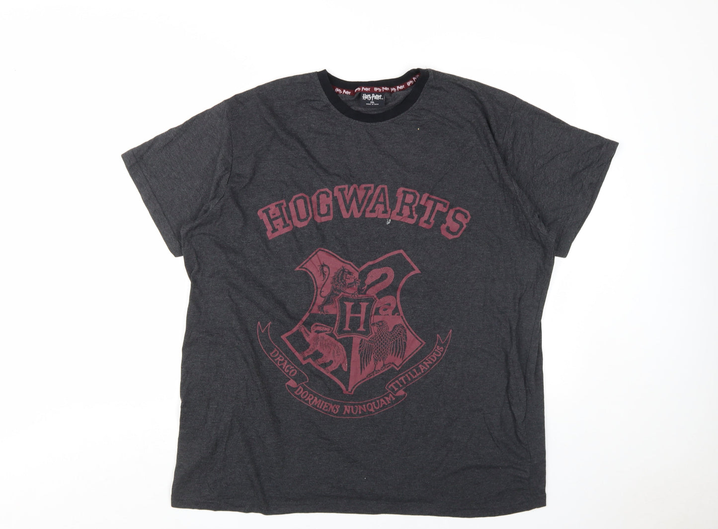 Unisex Adults UK Size 2XL Harry Potter Black Basic T-Shirt