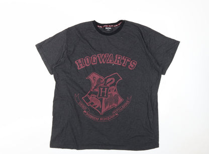Unisex Adults UK Size 2XL Harry Potter Black Basic T-Shirt