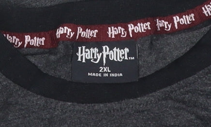 Unisex Adults UK Size 2XL Harry Potter Black Basic T-Shirt