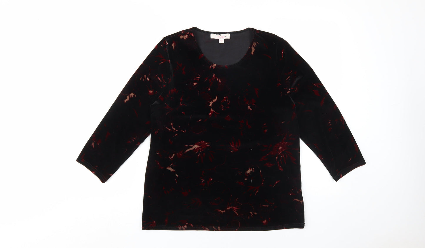 Juipa Women's Black Velvet Tunic UK Size 14