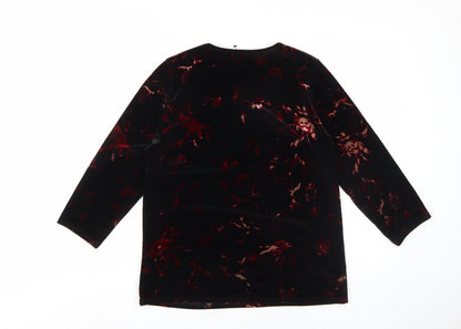 Juipa Women's Black Velvet Tunic UK Size 14