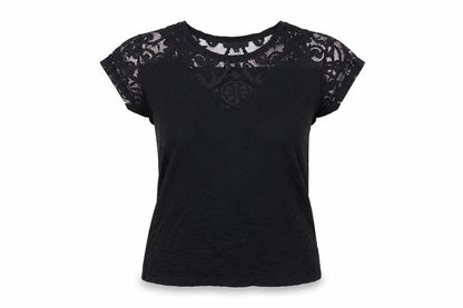 Womens UK Size M Morgan Black Basic T-Shirt